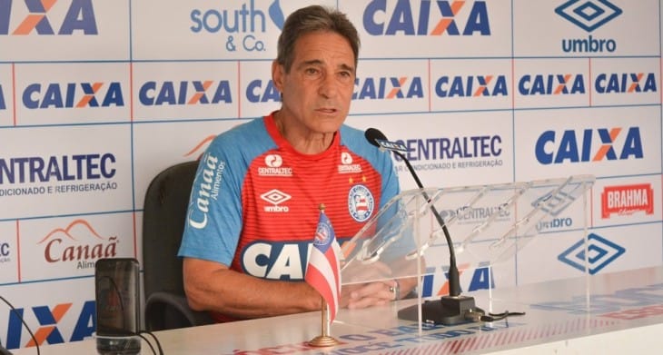 Técnico do Bahia aborrecido com empate contra o Atlético-MG