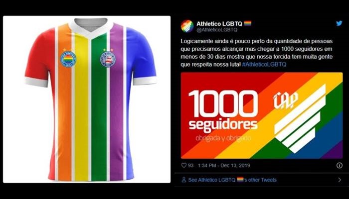 Bahia e Athletico sãos os primeiros clubes a terem torcida organizada LGTB no país
