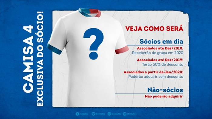 Mais novidade: Bahia anuncia inédita camisa 4 exclusiva para os sócios