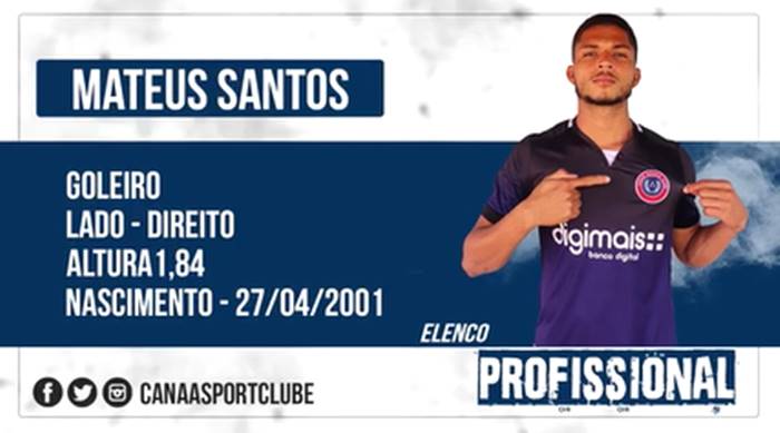 Canaã contrata ex-lateral do Flamengo e promove goleiro da base