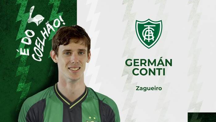 América-MG anuncia contratação do zagueiro Germán Conti, ex-Bahia