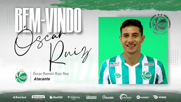 Fora dos planos do Bahia, Óscar Ruiz é anunciado pelo Juventude