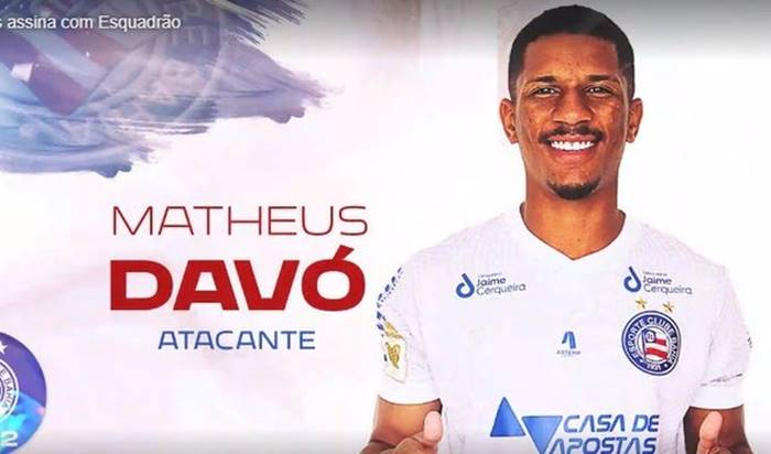 Bahia anuncia contratação do atacante Matheus Davó, do Corinthians