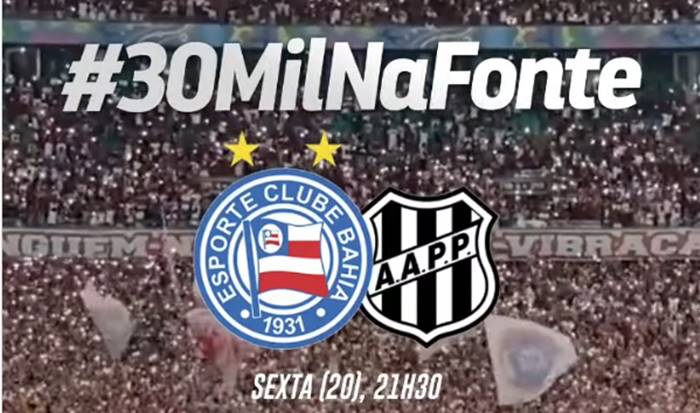 Torcida esgota ingressos promocionais, e Bahia reforça campanha por 30 mil na Fonte