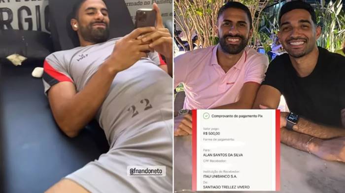 Tréllez cumpre promessa e paga R$ 500 a zagueiro por assistência para gol