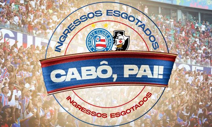 Ingressos esgotados para Bahia x Vasco pela 26ª rodada da Série B