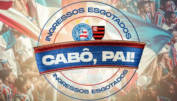 Ingressos esgotados para Bahia x Flamengo na Arena Fonte Nova