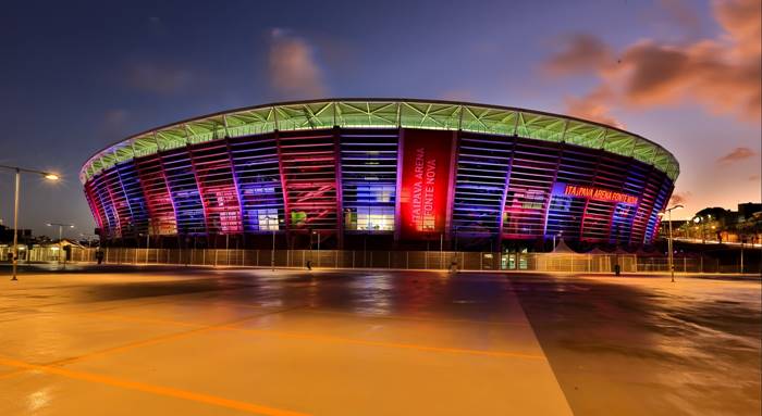 Arena Fonte Nova alerta para a importância do Teste do Pezinho com iluminação especial