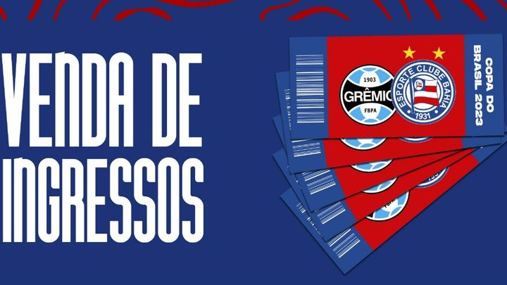 Informações sobre ingressos para Grêmio x Bahia pela Copa do Brasil