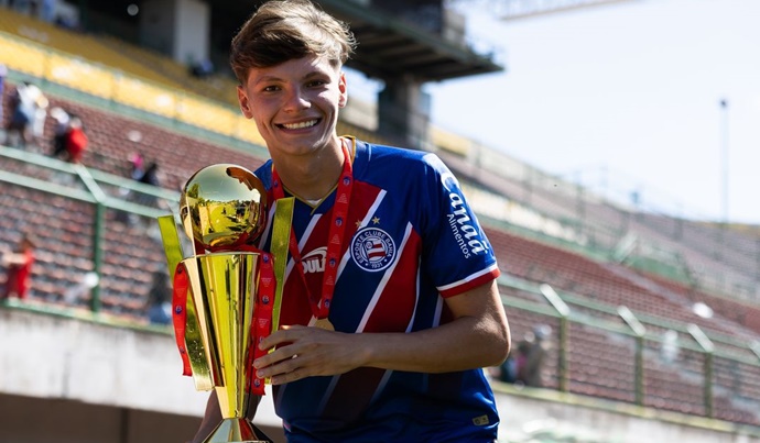 Após título Estadual pelo Sub-20, meia do Bahia vive expectativa de jogar o Brasileiro Sub-17