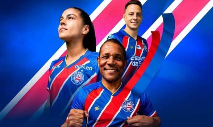 Bahia lança novo uniforme, que estreia neste sábado pelo time feminino