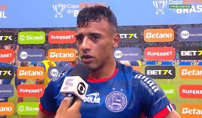 Lucho Rodríguez celebra 1º gol pelo Bahia e classificação: “O time mereceu”