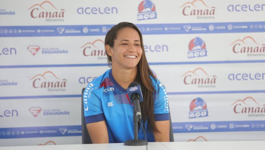 Após 8 a 0 na ida, atacante do Bahia quer ampliar vantagem no Baiano Feminino