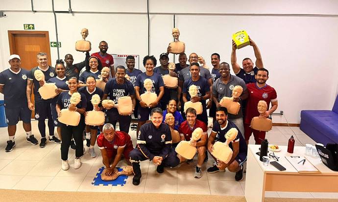 Funcionários do Bahia participam de mais um curso da SAMU no CT
