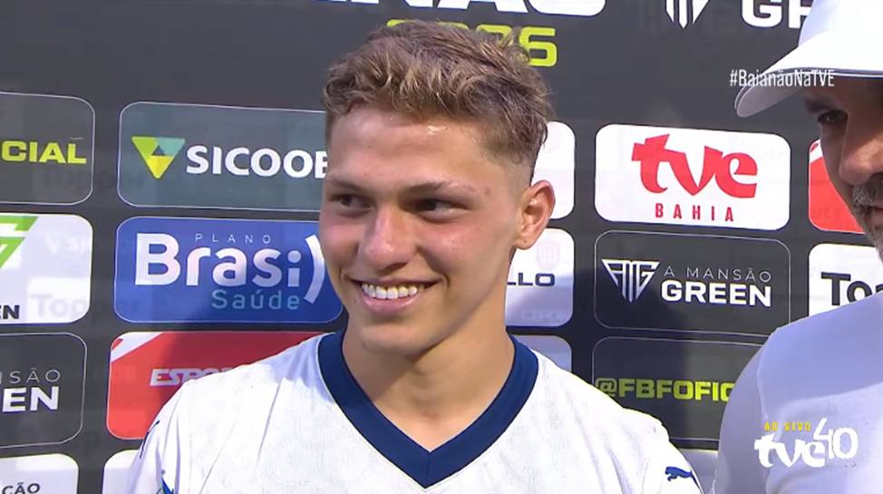 Dell vibra com primeiro gol em Ba-Vi como profissional: ‘Só tenho que agradecer’