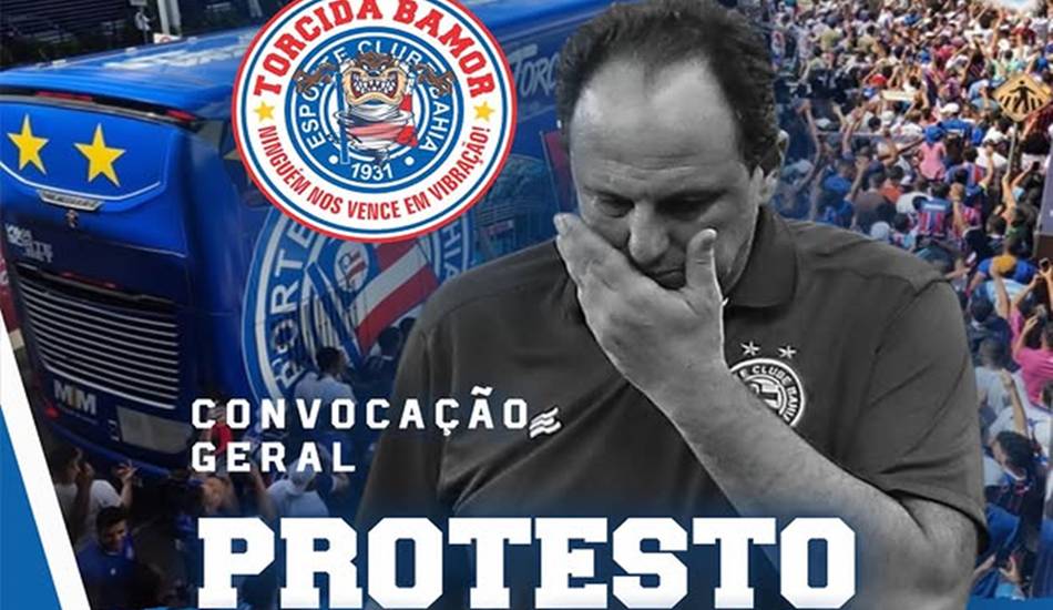 Organizada do Bahia convoca torcida para manifestação “Fora Ceni”