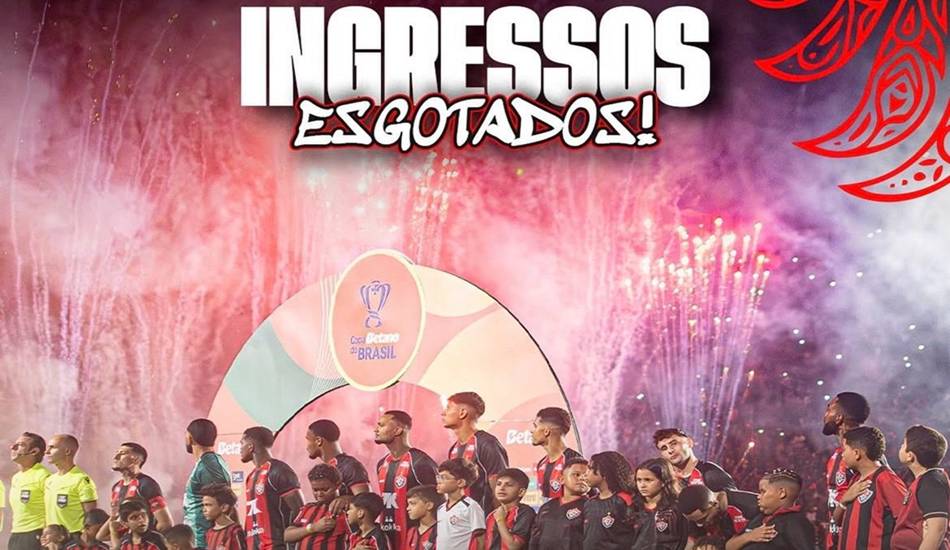 Torcida do Vitória esgota ingressos para 2º jogo da final do Nordestão